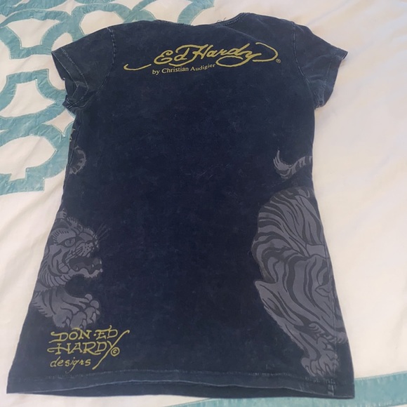 Black Ed Hardy Skull Tee - Picture 2 of 2